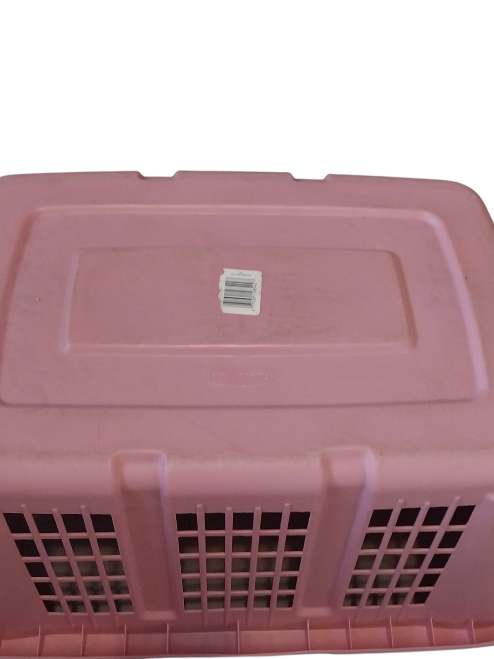 Vintage 1994 Retro Rubbermaid Laundry Basket 2854 Mauve Pink Hamper Rectangular - Picture 10 of 13